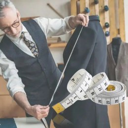 Metr centymetr krawiecki dwustronny miara krawiecka 150cm V2 PID0699