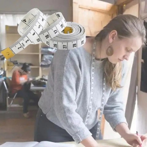 Metr centymetr krawiecki dwustronny miara krawiecka 150cm V2 PID0699