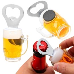 Otwieracz do butelek piwa kapsli ozdobny magnes na lodówkę 2w1 KUFEL