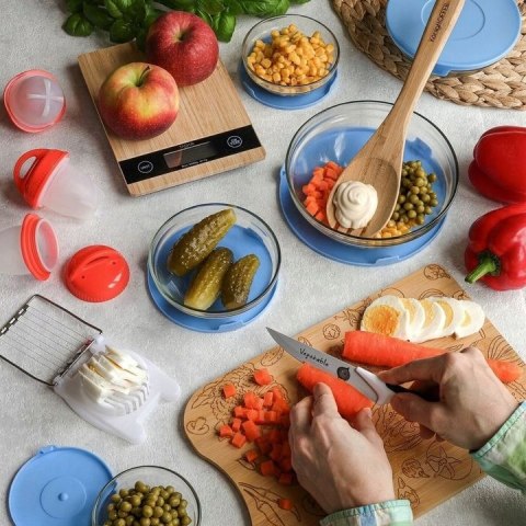 Pojemniki szklane na żywność miski zestaw pojemników z pokrywkami 5 szt.