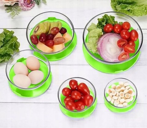 Pojemniki szklane na żywność miski zestaw pojemników z pokrywkami 5 szt.