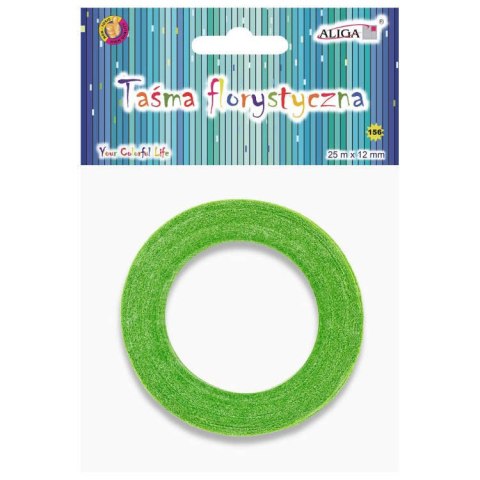 Taśma florystyczna jasnozielona 12mm x 25m | MT-1221