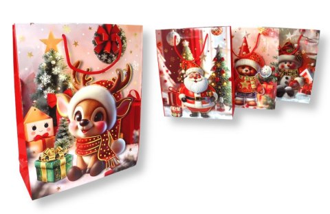 Torba prezentowa 12szt. świąteczne 44 x 32 x 11cm mix PPR-C44