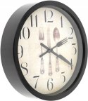 Zegar ścienny okrągły retro zegarek na ścianę stylowy kuchenny czarny 20cm V2