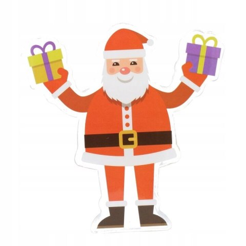 Żelowa naklejka na okno szybę świąteczna święta MIKOŁAJ BAŁWANKI M. V2