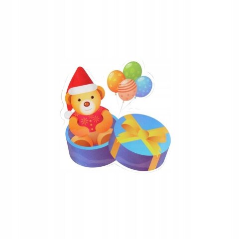 Żelowa naklejka na okno szybę świąteczna święta MIKOŁAJ BAŁWANKI M. V2