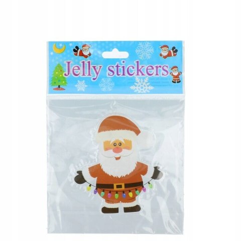 Żelowa naklejka na okno szybę świąteczna święta MIKOŁAJ BAŁWANKI M. V2