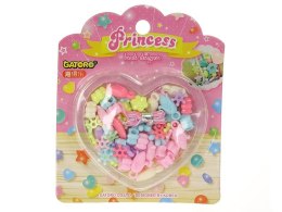 Zestaw koralików do nawlekania z linką w ozdobnym pudełku 13 x 11 x 1,5cm