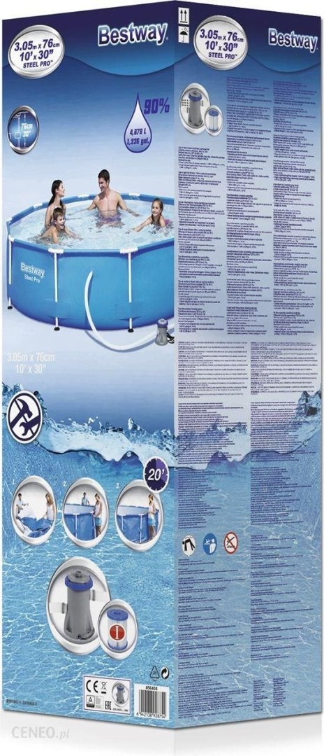 Basen ogrodowy BESTWAY stelażowy 305x76cm | 56408