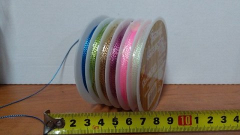 Sznurek 6szt. metalizowany 1mmx6m | SZ-3182