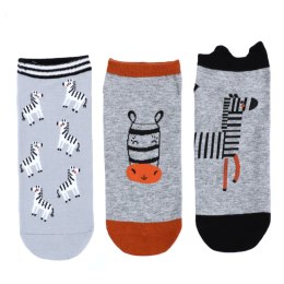 Skarpetki stopki zebra 3 pary CDS500-009