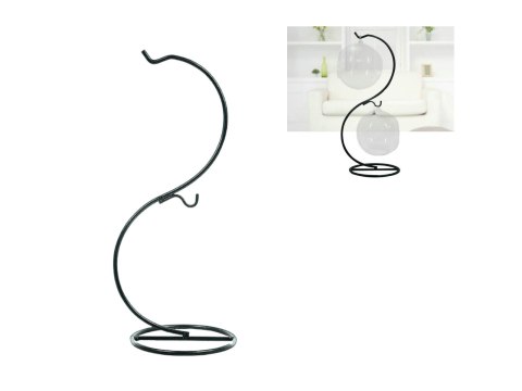 Stojak 10szt. na 2 bombki metal 33x12,5 cm CZARNY | NT1575