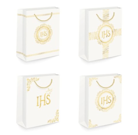 Torebki na prezenty Komunia Święta 15x 20x 10cm 12szt. | 127452