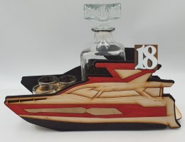 Karafka JACHT + 6 kieliszków 18 urodziny