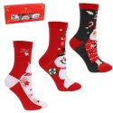 Skarpetki damskie z motywem Świątecznym w pudełku 3-pak CSLS400-003/3 roz 35-38