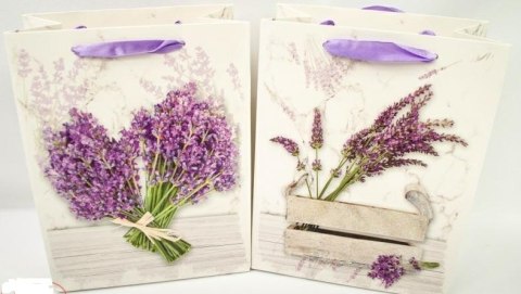 Torebki papierowe 12szt. 18 x 23cm LAWENDA 0179