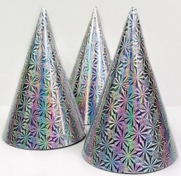 Czapeczka 12szt papierowa 6236 Ozdboż-0015 srebro