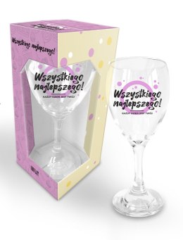 Kieliszek 220ml PINK Wszystkiego najlepszego