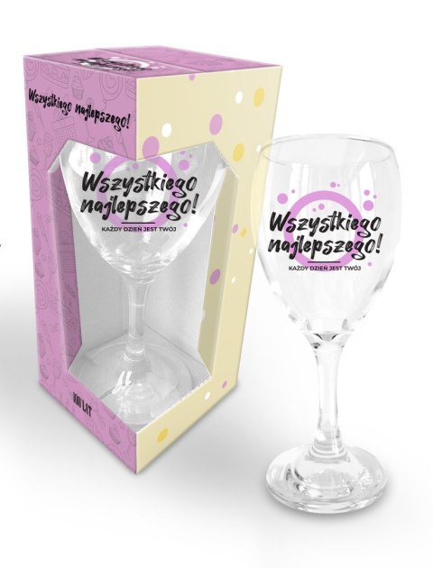 Kieliszek 220ml PINK Wszystkiego najlepszego