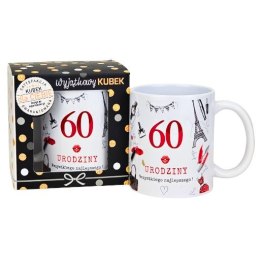 Kubek na 60 urodziny dla kobiety (czerwony) 3309-UR16-60