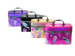 Kuferek L walizka z lusterkiem zapinany na zamek 23 x 17 x 15cm