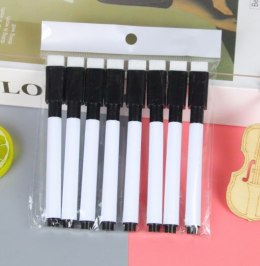Mazaki, pisaki, flamastry SUCHOŚCIERALNE do tablic 8 szt 11,5 cm CZARNE OSK-107