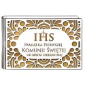 Pudełko na pieniądze banknotówka KOMUNIA - od MATKI CHRZESTNEJ - Ażur 3302A-KOM3Z-MC