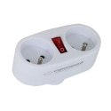 Rozgałęźnik elektryczny z wyłącznikiem 2 gniazda ELK306W