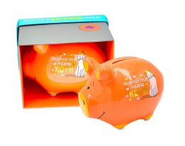 Skarbonka mała świnka Na lepsze życie kota SKM-003