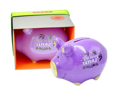 Skarbonka mała świnka "Na nowy tatuaż" SKM-005