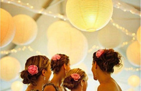 Abażur papierowy lampion biały klosz ślubny impreza dekoracja kula 35 cm PID0490