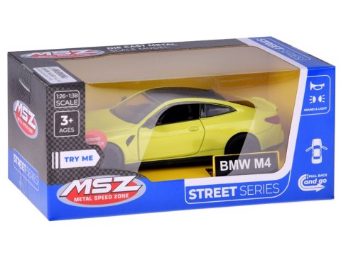 Auto metalowe model BMW M4 skala 1:32 dźwięki światła ZA4617