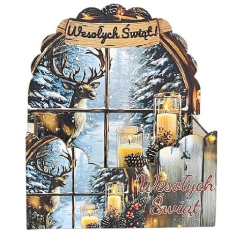 Flower box świąteczny pudełko prezentowe mikołajki Boże Narodzenie - OKNO