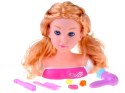Głowa do czesania 20 cm lalka blondynka z akcesoriami fryzjerskimi ZA5837