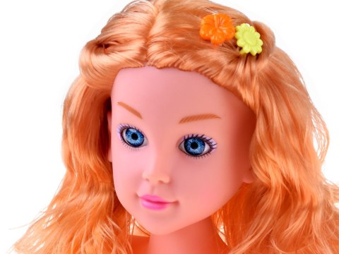 Głowa do czesania 20 cm lalka blondynka z akcesoriami fryzjerskimi ZA5837