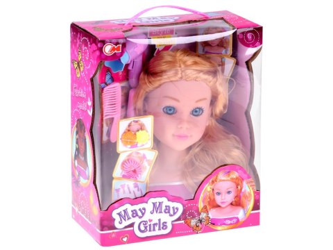 Głowa do czesania 20 cm lalka blondynka z akcesoriami fryzjerskimi ZA5837