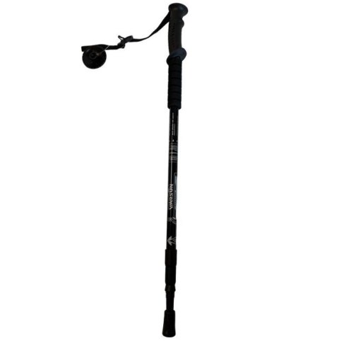 Kij do chodzenia NORDIC WALKIG trekkingowy teleskopowy 65-110 cm CZARNY NRD-103