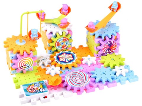Kolorowe ruchome klocki WAFLE koła zębate 165 ele ZA4198