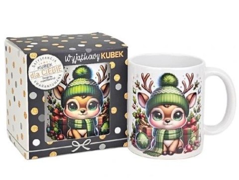 Kubek świąteczny Boże Narodzenie RENIFER RUDI | 3309BN9