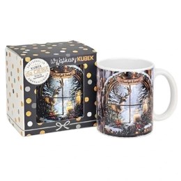 Kubek świąteczny w opakowaniu mikołajki Boże Narodzenie - OKNO
