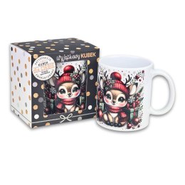 Kubek świąteczny w opakowaniu mikołajki Boże Narodzenie RENIFER RENIA