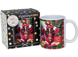 Kubek świąteczny w opakowaniu mikołajki Boże Narodzenie Śnieżynka | 3309BN2