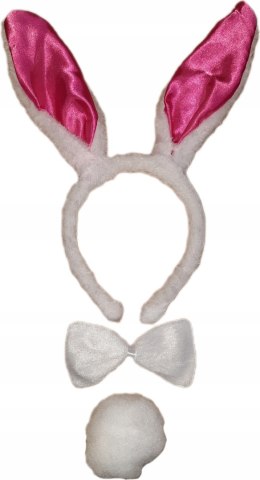 Opaska uszy królika + muszka +ogonek