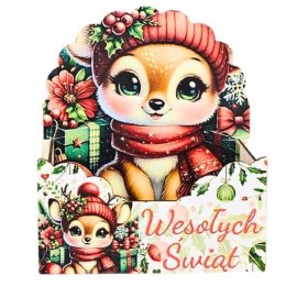 Pudełko prezentowe mikołajki flower box świąteczny Boże Narodzenie RENIFER RENIA | 3319K-BN8