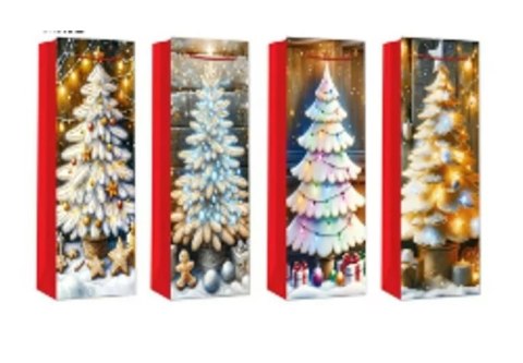 Torebka prezentowa 12szt. BOŻE NARODZENIE 10 x 8 x 35 cm