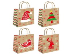 Torebka prezentowa 12szt BOŻE NARODZENIE