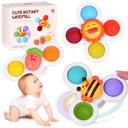 Zabawka sensoryczna Fidget Spinner z przyssawką 3 szt ZA5340