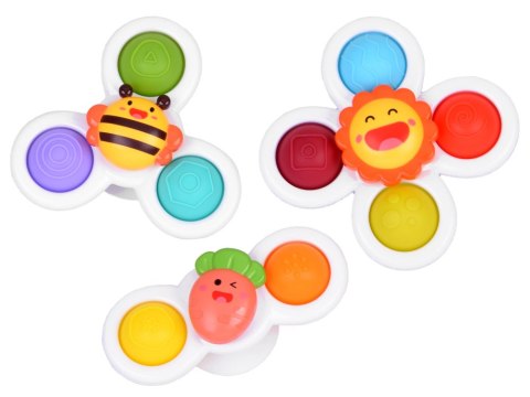 Zabawka sensoryczna Fidget Spinner z przyssawką 3 szt ZA5340