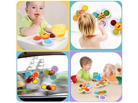 Zabawka sensoryczna Fidget Spinner z przyssawką 3 szt ZA5340