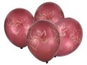 Balony 4szt. złote / bordowe - gołąbki